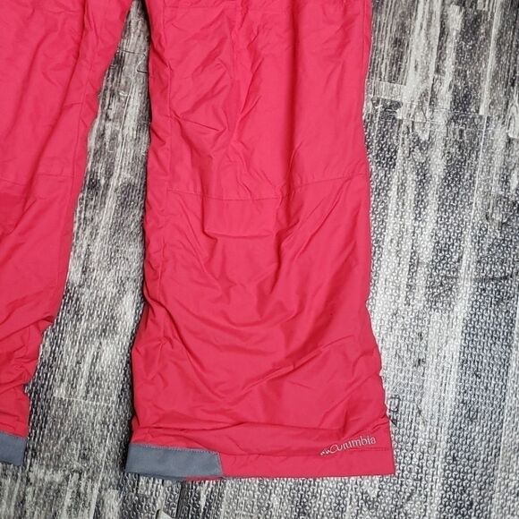 COLUMBIA GIRLS BRIGHT PINK SKI/SNOWBOARD PANTS, SIZE XL - Picture 6 of 14
